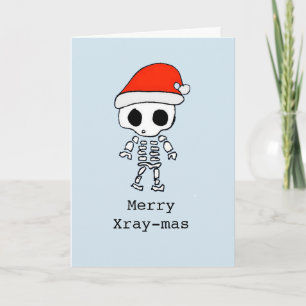 Personalised funny 'merry x-raymas' holiday card