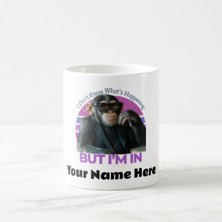 Personalised Funny Monkey Meme | Retro Minimalist  Coffee Mug