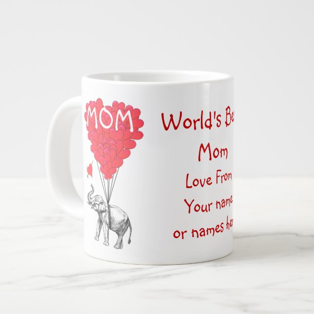 Personalised funny mothers day large coffee mug (Front Left)
