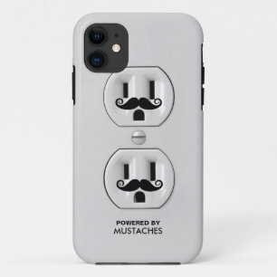 Personalised Funny Moustache Power Outlet iPhone 11 Case