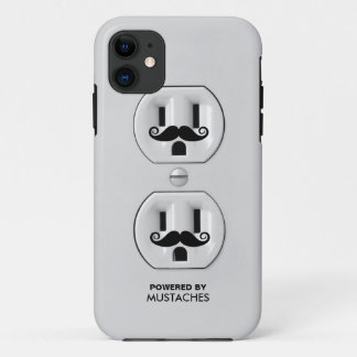 Personalised Funny Moustache Power Outlet iPhone 11 Case