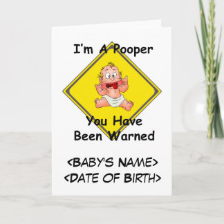 Personalised Funny New Baby Gift Announcement