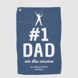 Personalised Funny No.1 Dad Golf Towel