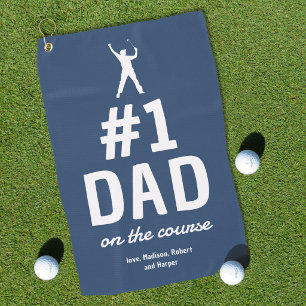 Personalised Funny No.1 Dad Golf Towel