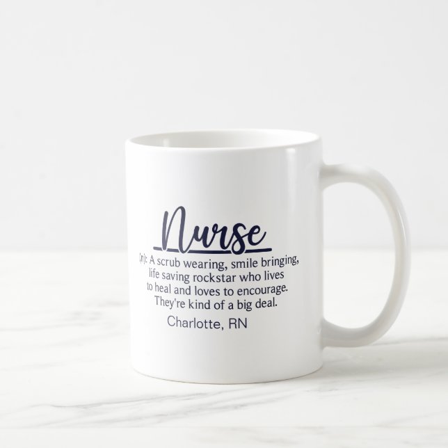 Personalised Funny Nurse Definition      Coffee Mug (Right)