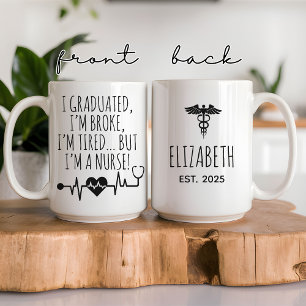 Personalised Funny Nurse Graduation Mug for Nurses