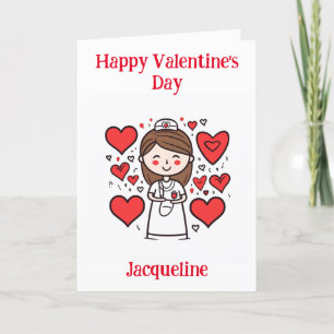 Personalised Funny Nurse Valentine Card