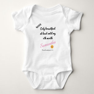 Personalised Funny Only breastfeed Granddaughter Baby Bodysuit