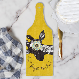 Personalised Funny Paisley Giraffe Boho Relaxing Cutting Board