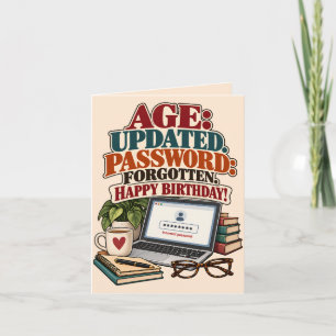 Personalised Funny Password Birthday Card