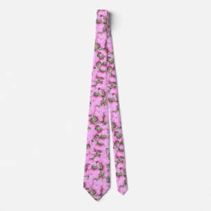 Personalised Funny Pink Cat Tie