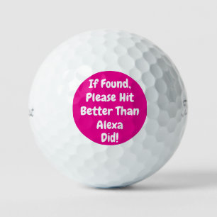personalised funny pink golf balls