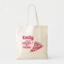 Personalised Funny Pizza Love Gift Tote Bag