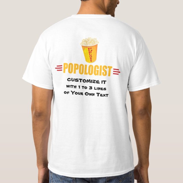 Personalised Funny Popcorn T-Shirt (Back)