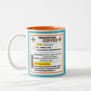 Personalised Funny Prescription Coffee Mug