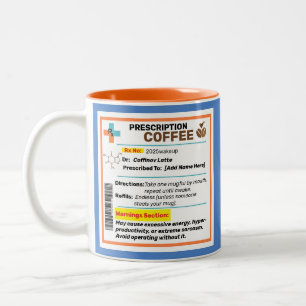 Personalised Funny Prescription Coffee Mug 