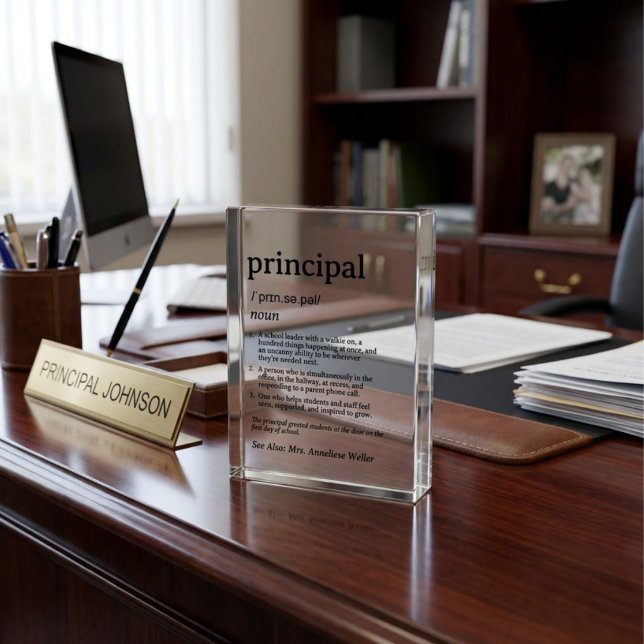 Personalised Funny Principal Definition Photo Block (Creator Uploaded)
