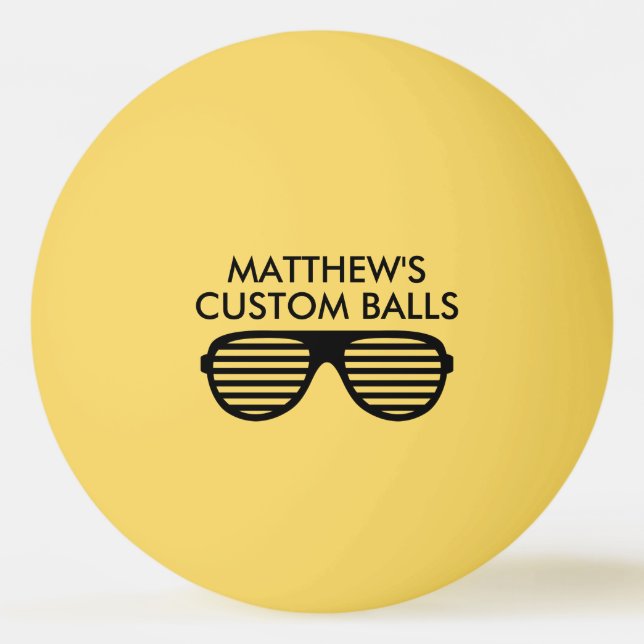 Personalised funny print table tennis ping pong ball (Front)