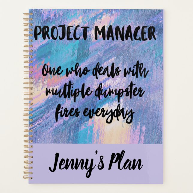 Personalised Funny Project Manager Planner (Front)