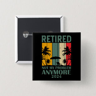Personalised funny retirement officially retired 15 cm square badge