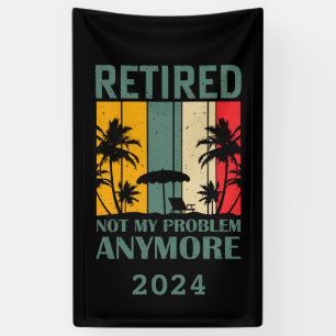 Personalised funny retirement officially retired banner