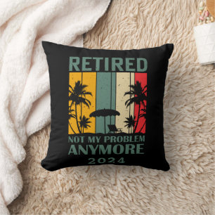 Personalised funny retirement officially retired cushion