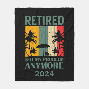 Personalised funny retirement officially retired fleece blanket