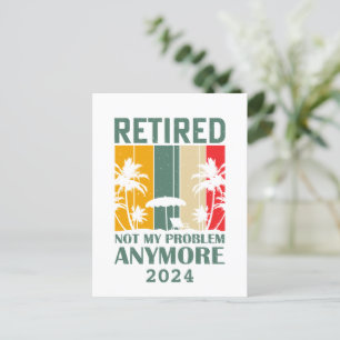 Personalised funny retirement officially retired postcard