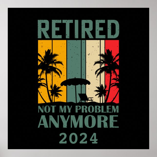 Personalised funny retirement officially retired poster (Front)