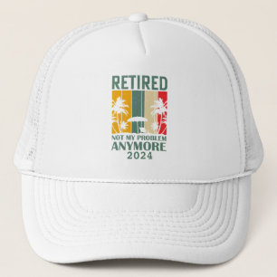 Personalised funny retirement officially retired trucker hat