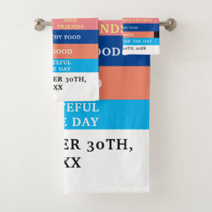 Personalised Funny Retirement Rules Humour  Bath Towel Set