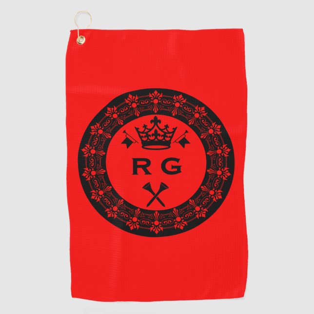 Personalised Funny Royal Golf Ball Towel (Front)