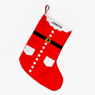 Personalised Funny Santa Claus Costume Small Christmas Stocking