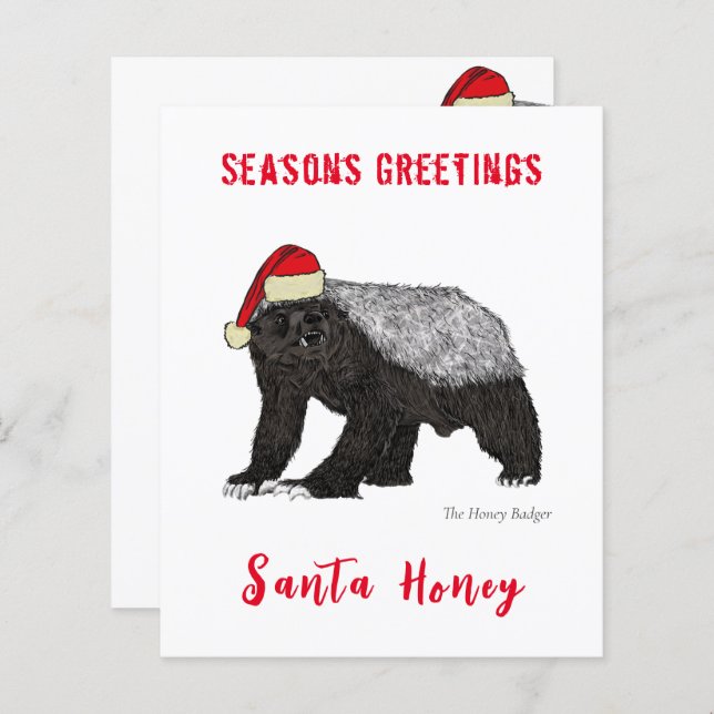 Personalised Funny Santa Honey Badger (Front/Back)