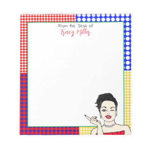 Personalised Funny Sarcastic Retro Lady   Notepad