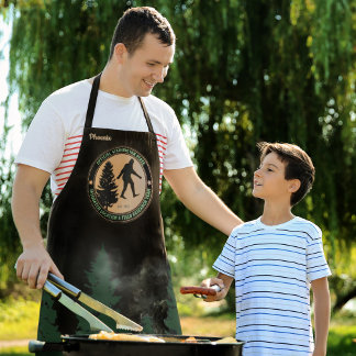 Personalised Funny Sasquatch Location and Research Apron