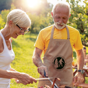 Personalised Funny Sasquatch Location and Research Long Apron