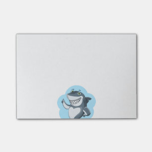 Personalised Funny Shark Cartoon Post-it Notes