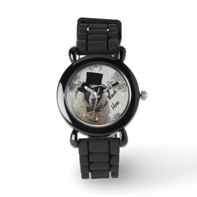 Personalised funny sheep  character watch (Front)