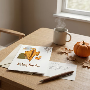 Personalised Funny Skeleton Halloween Greeting Card
