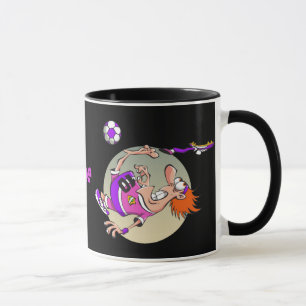 personalised Funny Soccer footballer cartoon Mug