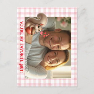 Personalised Funny Squirrel Valentine's Day Holiday Postcard