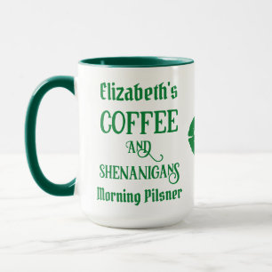 Personalised Funny St Patrick's Day Green Lips Mug