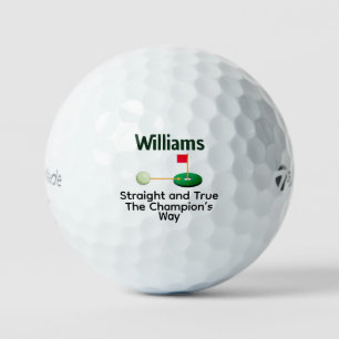 Personalised Funny Straight and True Gift for Golf Balls