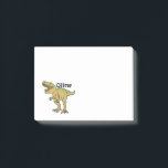 Personalised funny T-REX Dinosaur Post-it Notes<br><div class="desc">Funny T. rex dinosaur with your child's name. You can change the text—scary back-to-school post-it notes for boys.</div>
