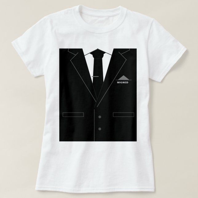 Personalised Funny T-Shirt with Business Suit (Design Front)