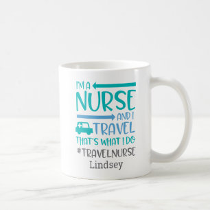Personalised Funny Travel Nurse Coffee Mug