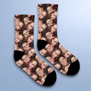 Personalised Funny Two (2) Faces Photo Face Socks