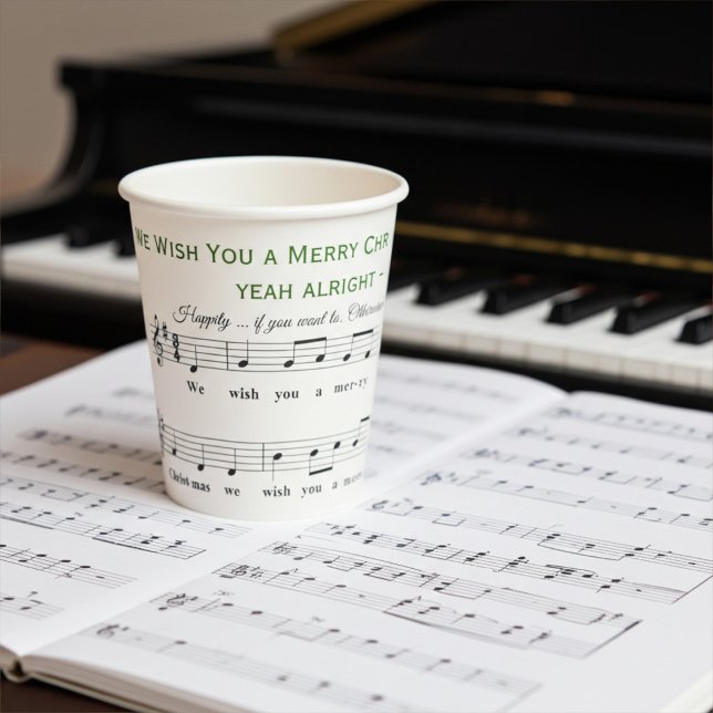 Personalised Funny "We Wish You a Merry Christmas" Paper Cups (Creator Uploaded)
