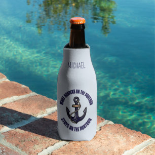 Personalised Funny What Happens on the Pontoon Bottle Cooler